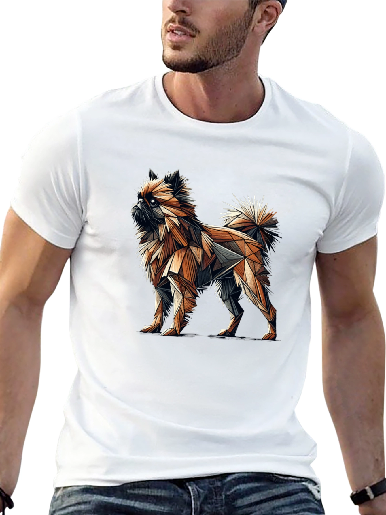 Geometric Dog Graphic Tee