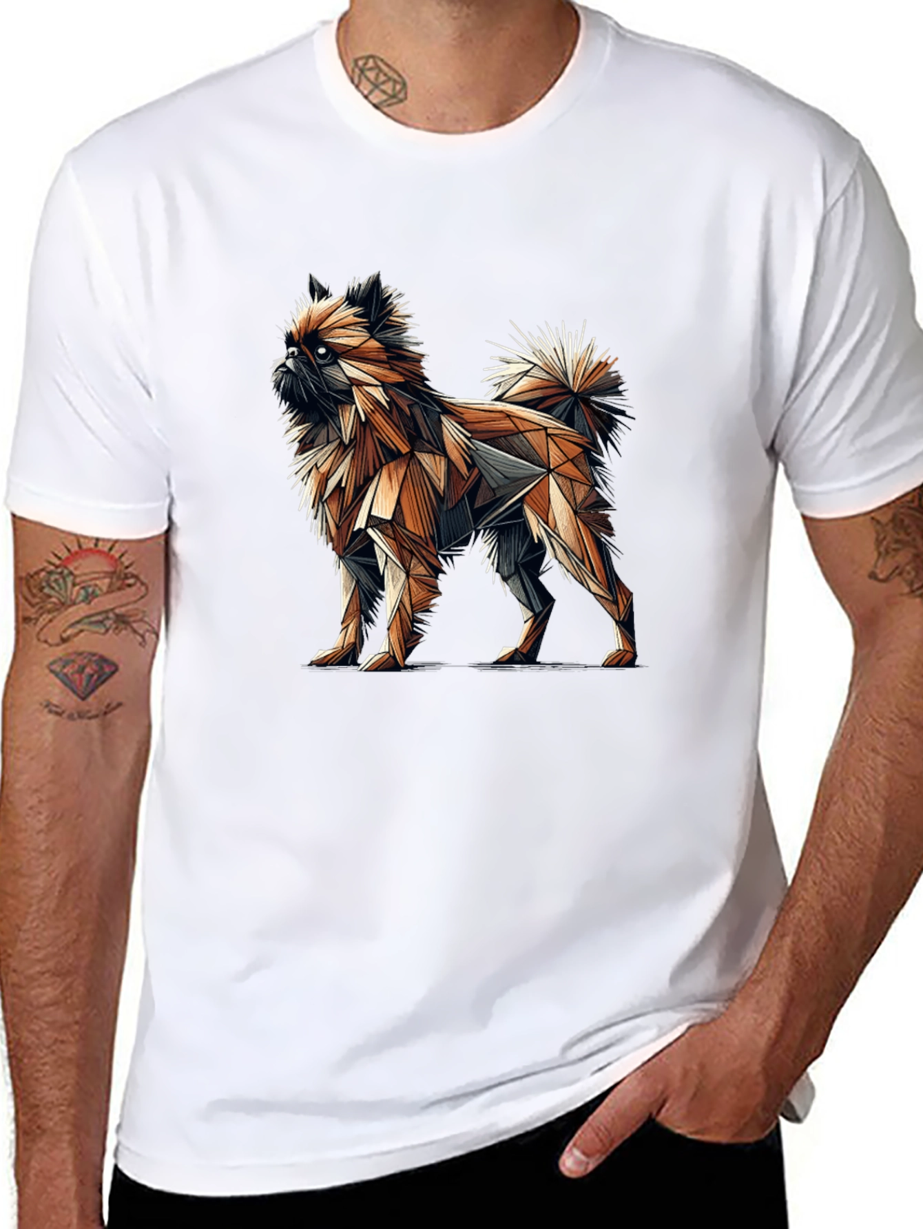 Geometric Dog Graphic Tee