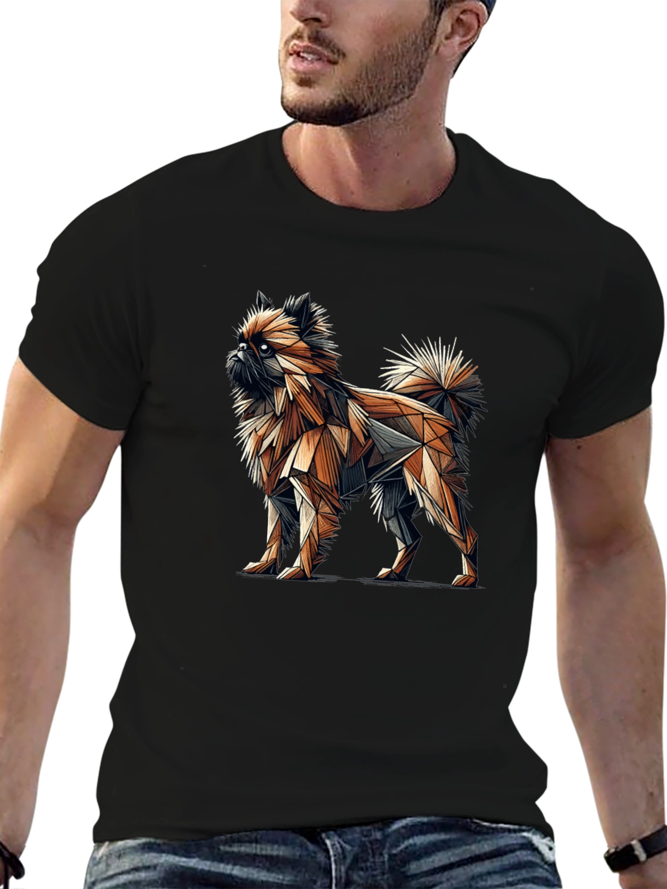 Geometric Dog Graphic Tee