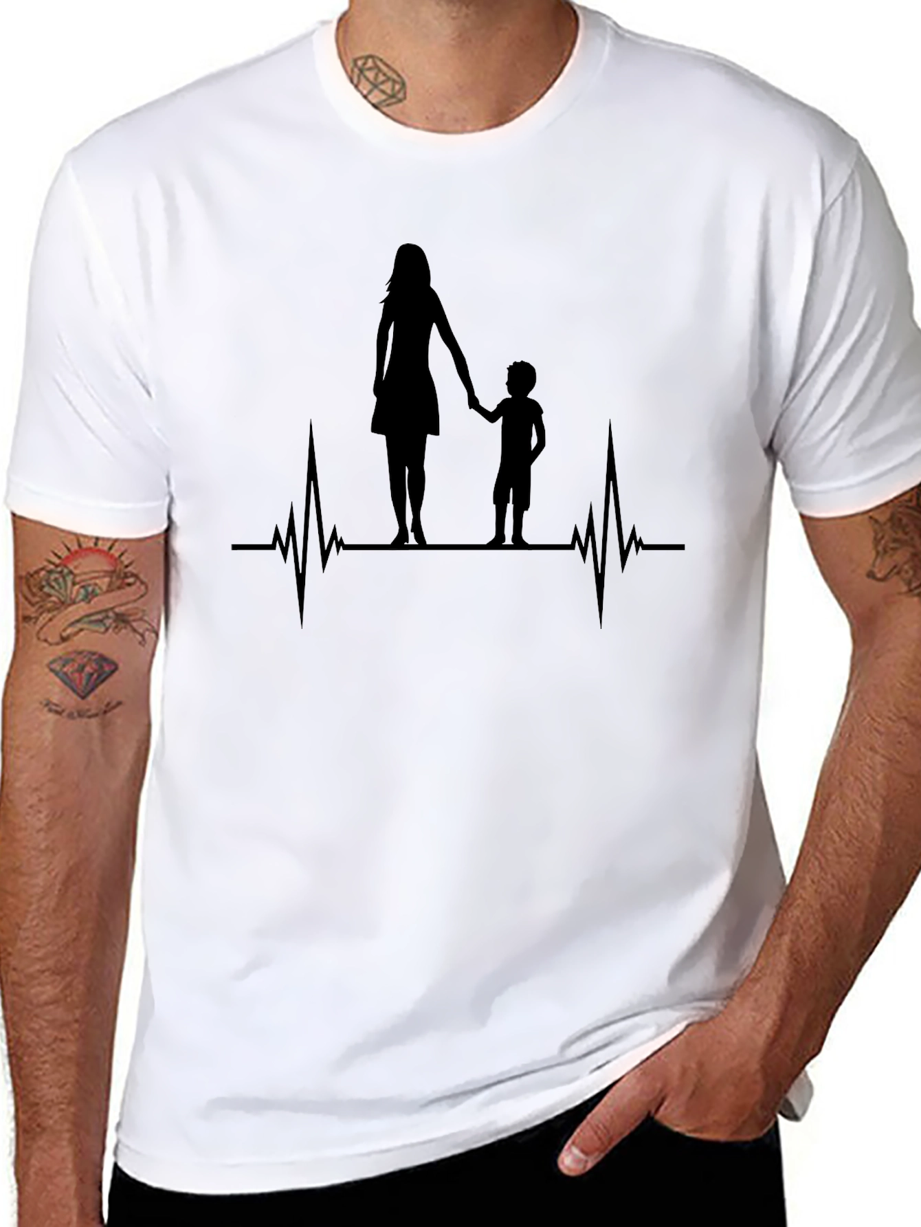 Mother and Child Heartbeat T-Shirt