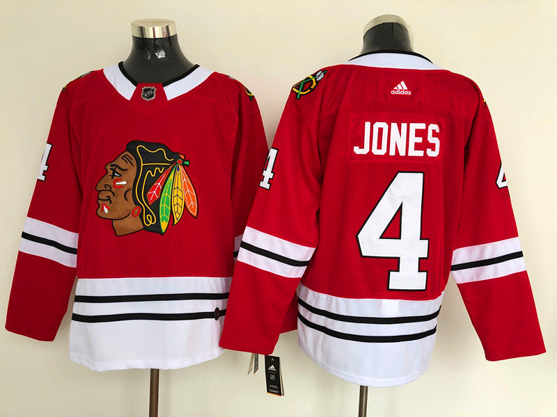 Men's Chicago Blackhawks Seth Jones #4 Red Home Breakaway Player Jerseys