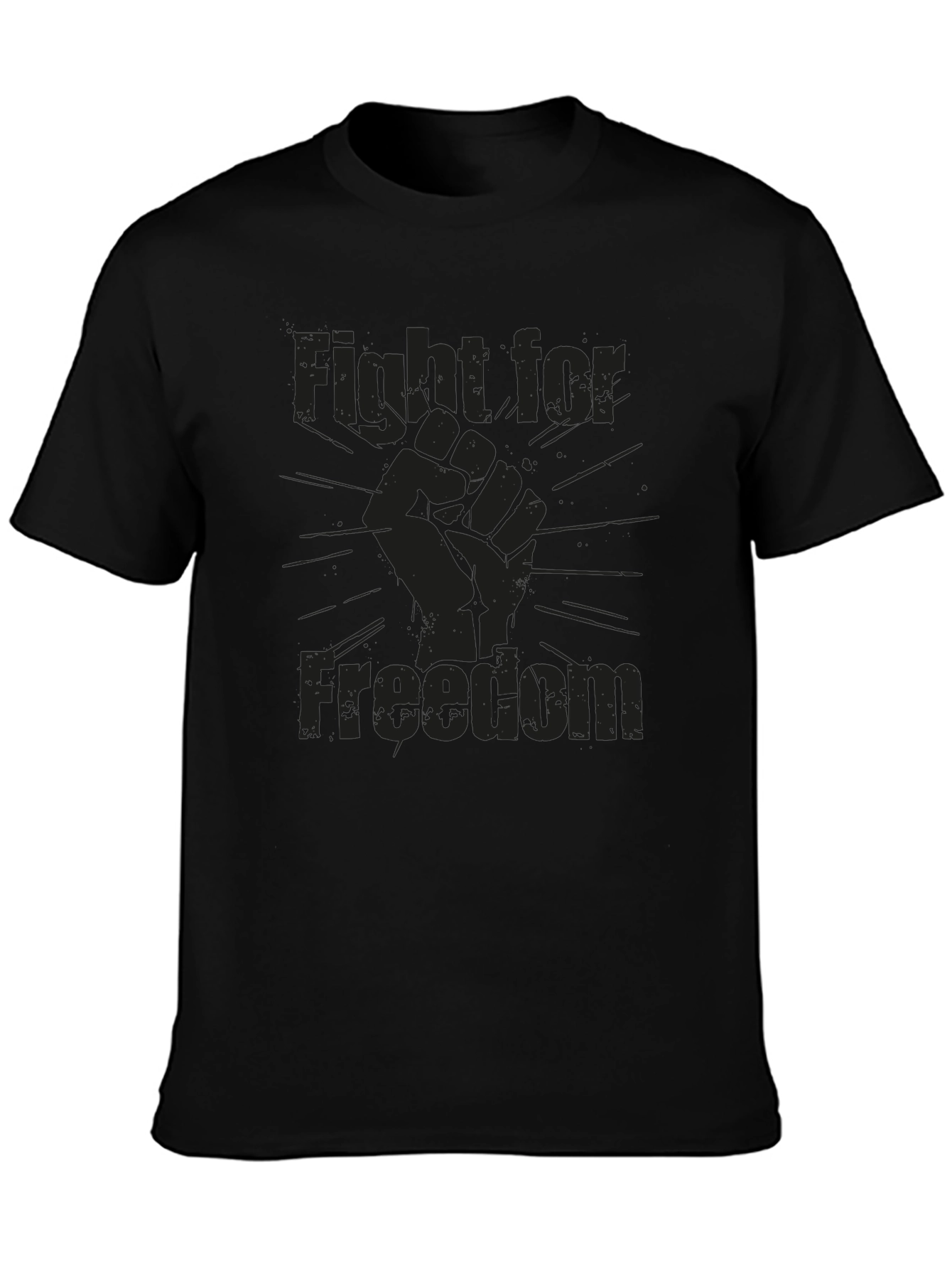 Fight For Freedom Black Graphic Tee