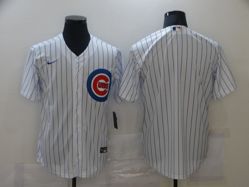 Men's Chicago Cubs White Home Blank Replica Jerseys