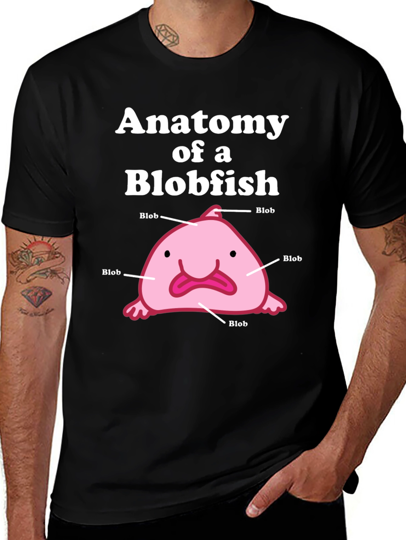 Anatomy of a Blobfish Graphic T-Shirt