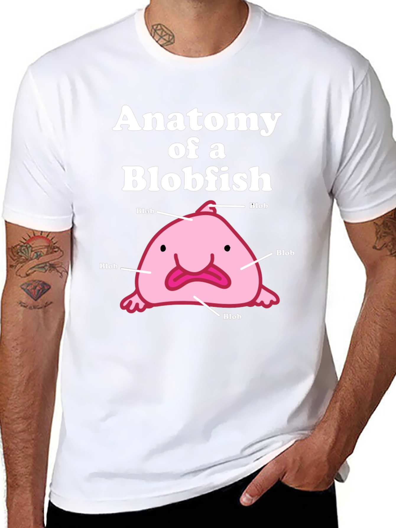 Anatomy of a Blobfish Graphic T-Shirt