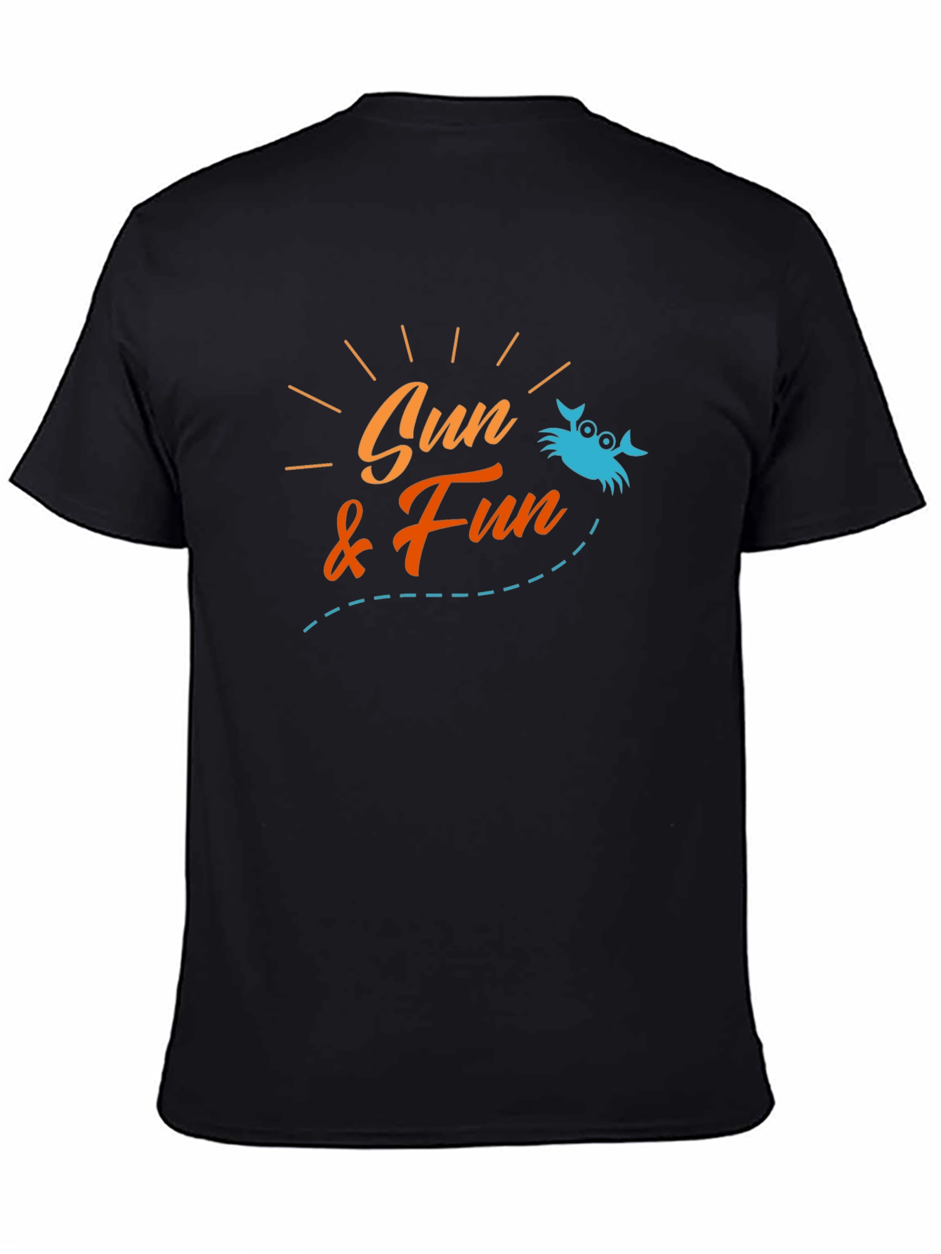 Sun & Fun Crab Graphic Tee - Black