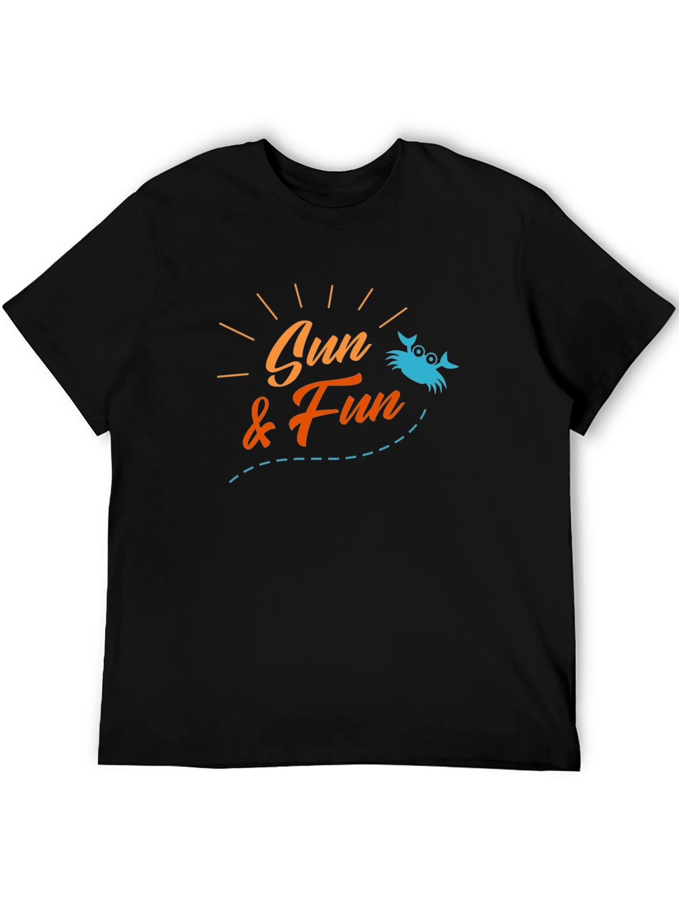 Sun & Fun Crab Graphic Tee - Black