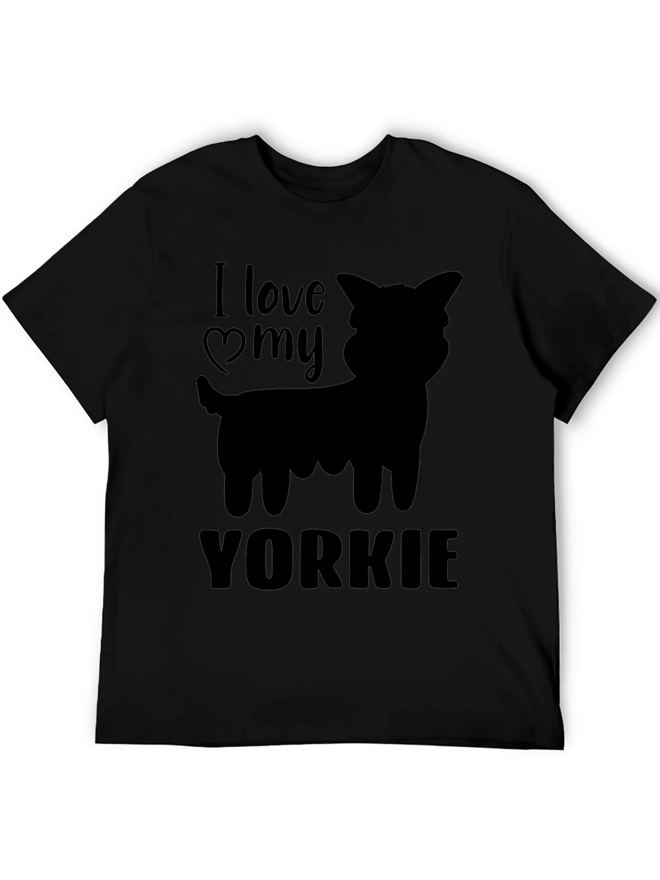 I Love My Yorkie T-Shirt - Black