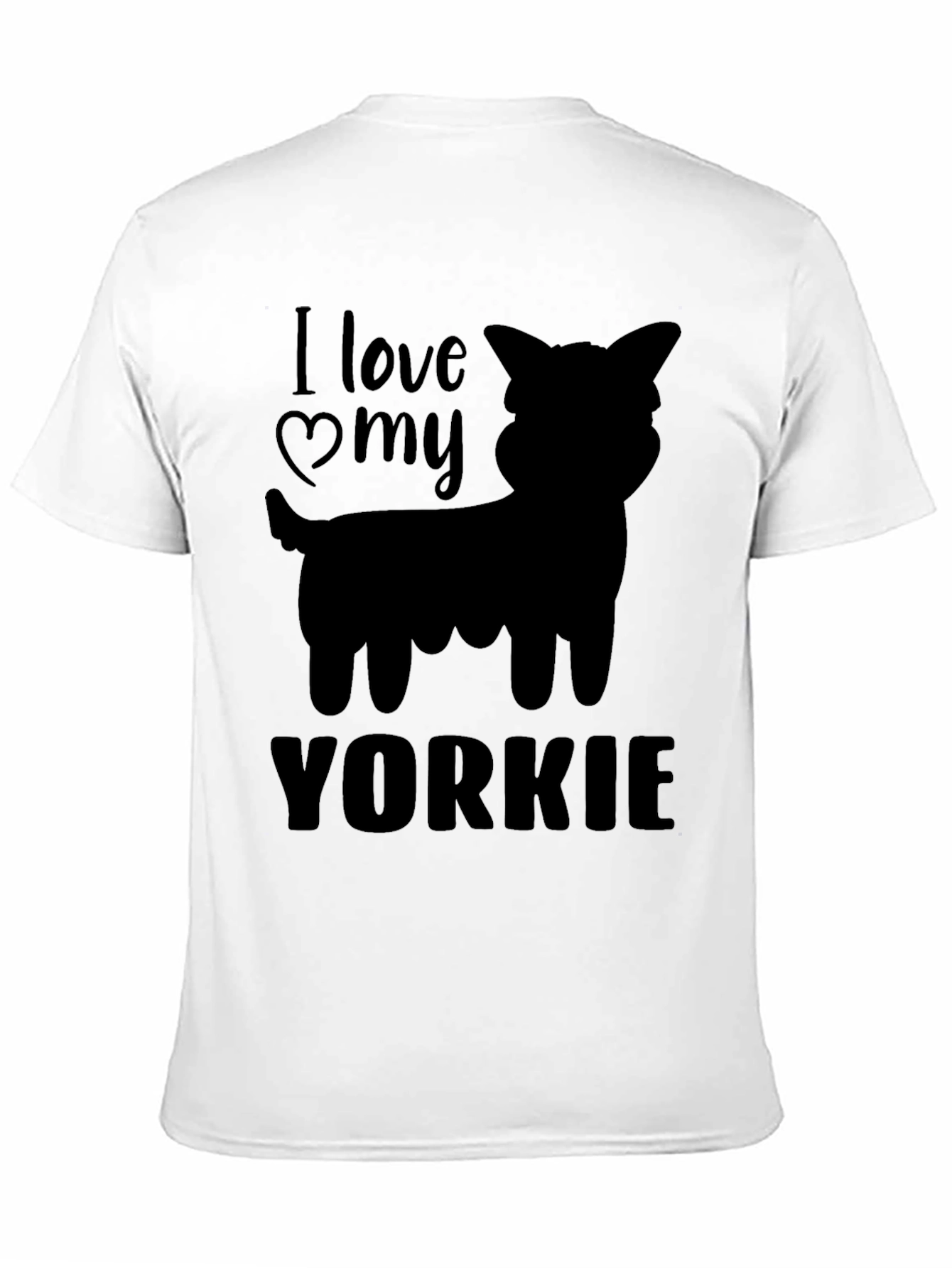 I Love My Yorkie T-Shirt - Black