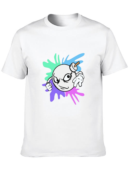 Bomb Graphic Print T-Shirt - Black