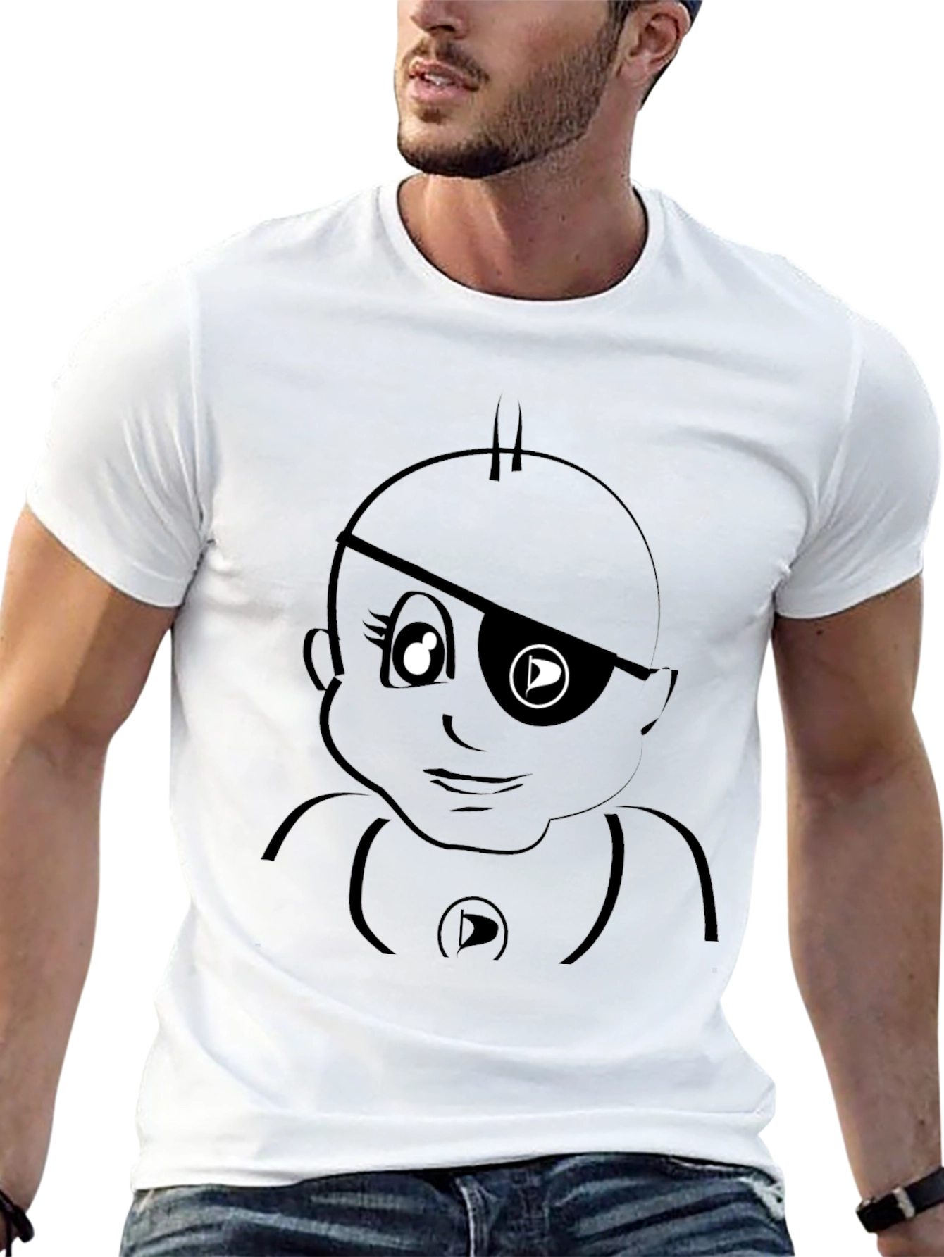 Pirate Baby Graphic Black T-Shirt