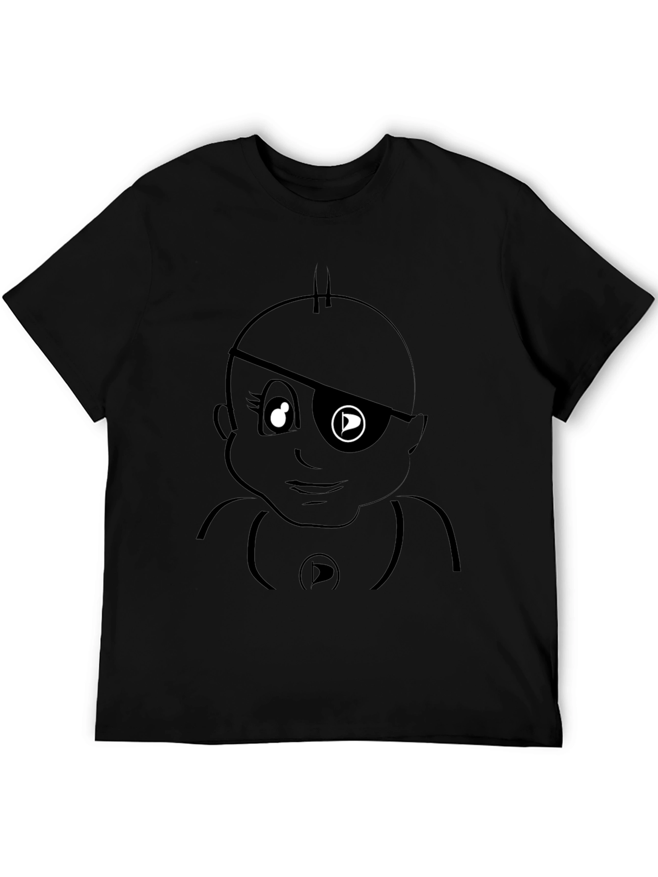 Pirate Baby Graphic Black T-Shirt