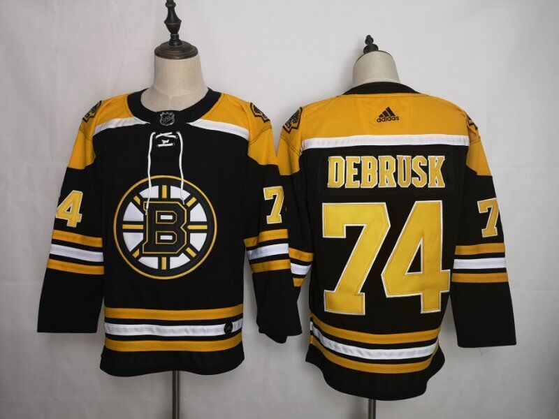 Men's Boston Bruins Jake DeBrusk #74 Black Replica Player Jerseys