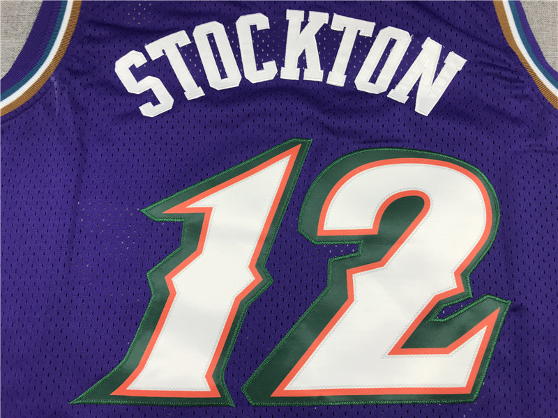 Men's Utah Jazz John Stockton Mitchell & Ness Purple 1996/97 Player Jerseys
