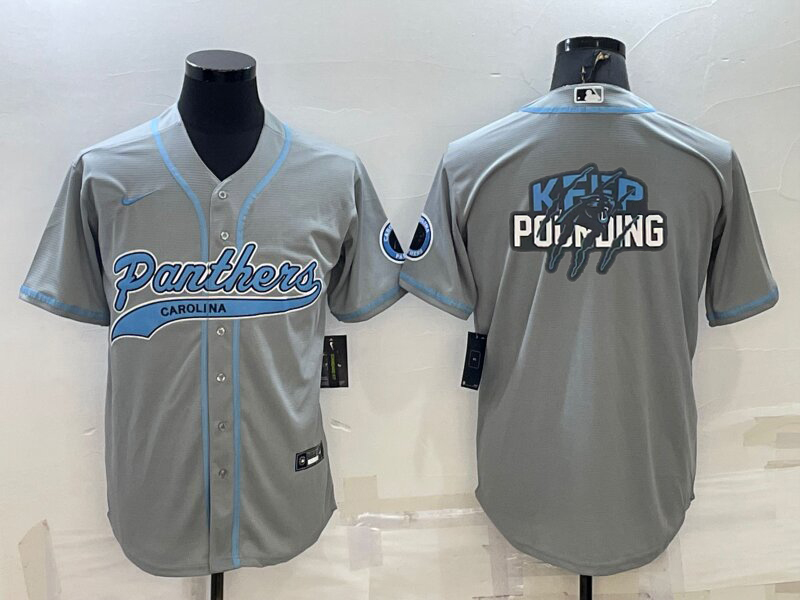 Men's Carolina Panthers Gray Game Jerseys