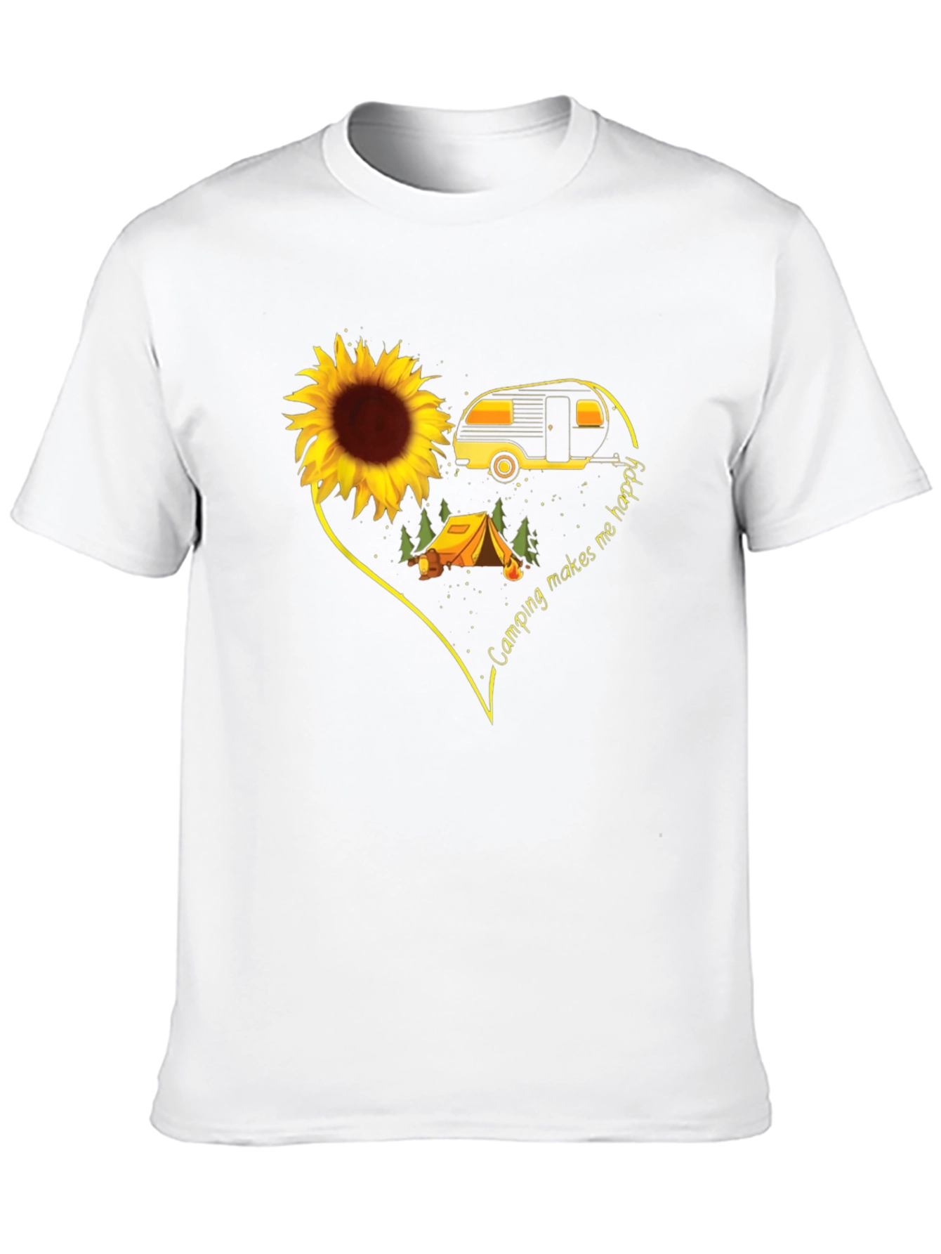 Camping Makes Me Happy Graphic T-Shirt
