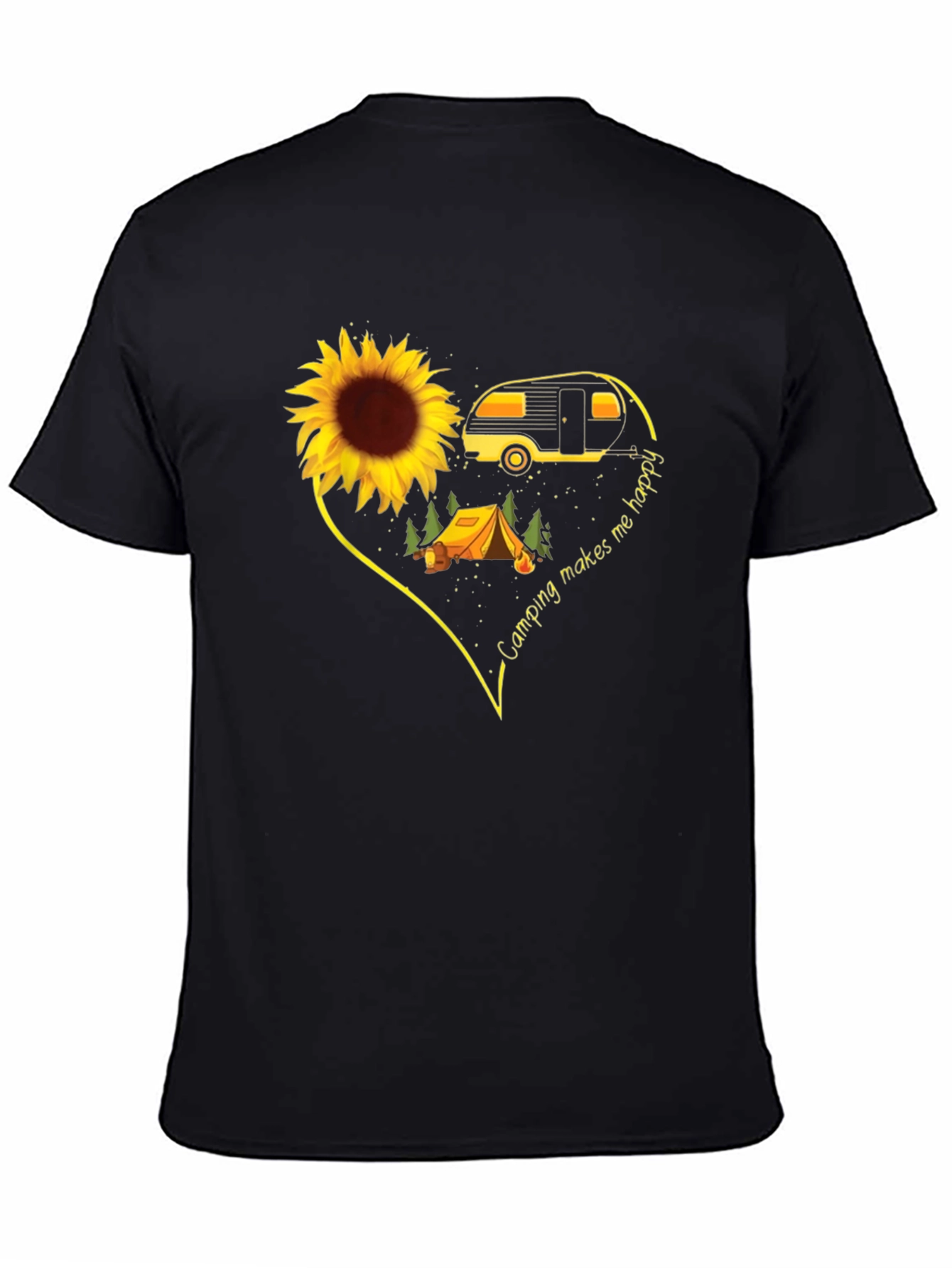 Camping Makes Me Happy Graphic T-Shirt
