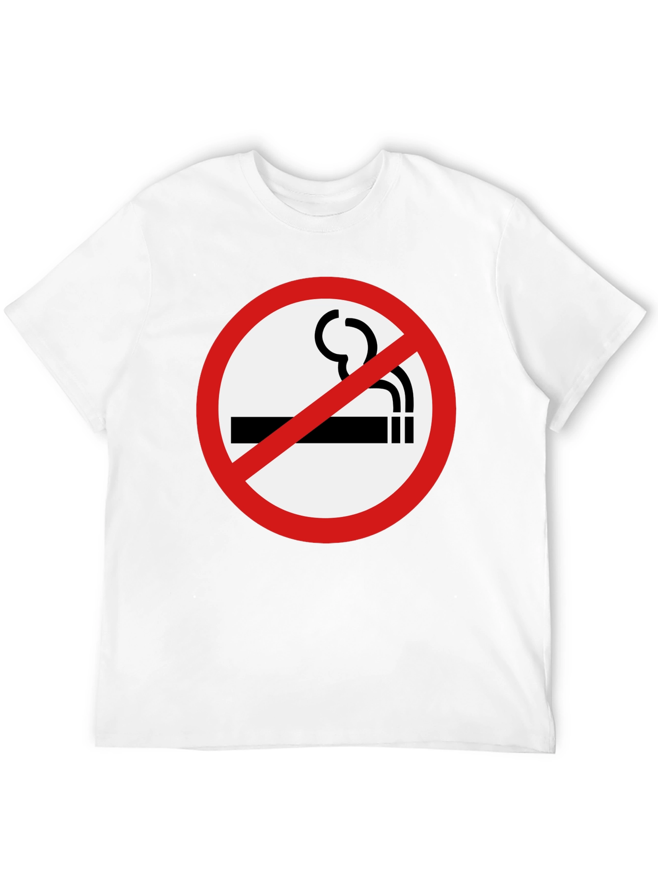 No Smoking Graphic Tee - Stylish Black T-Shirt