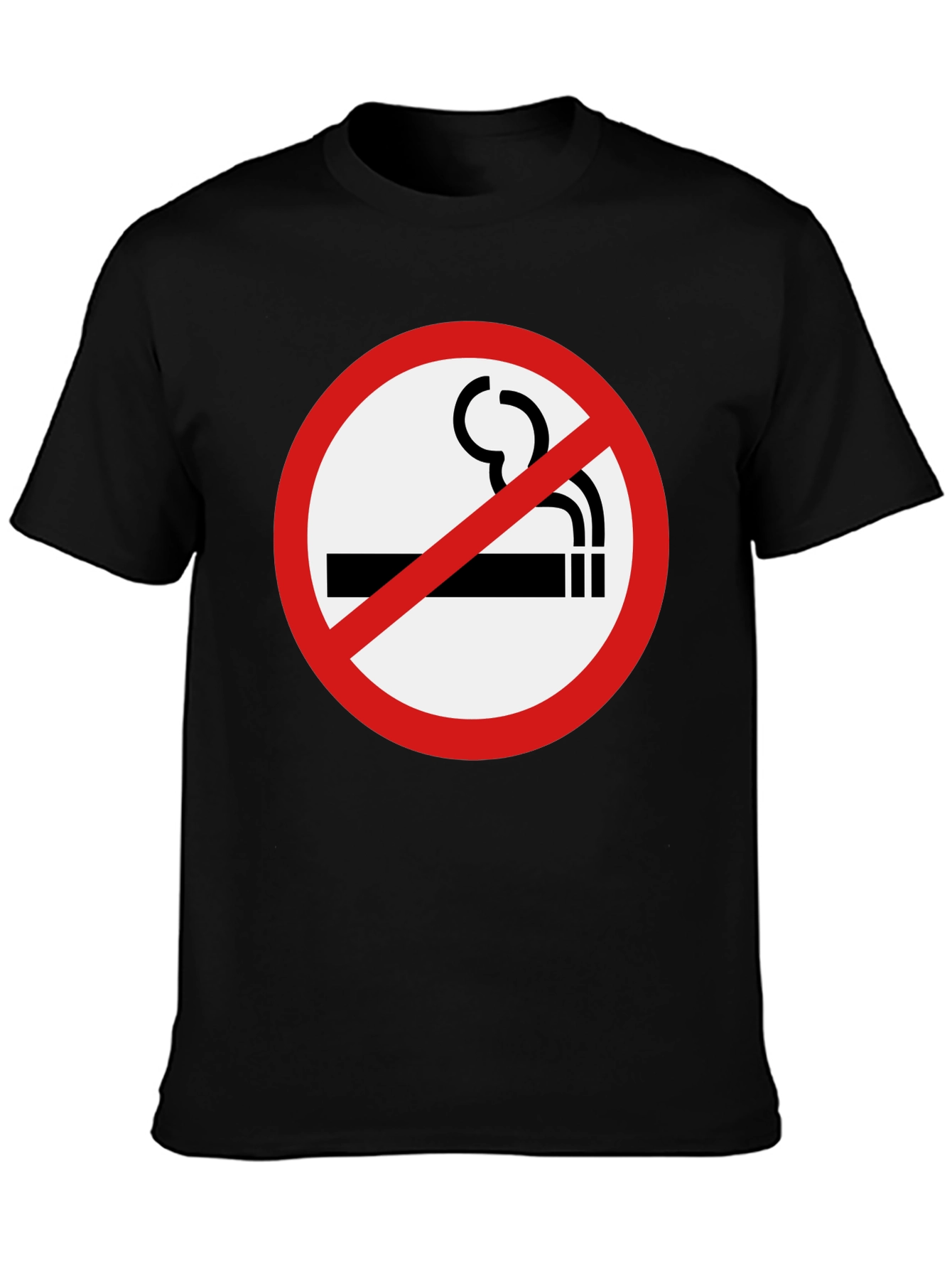 No Smoking Graphic Tee - Stylish Black T-Shirt