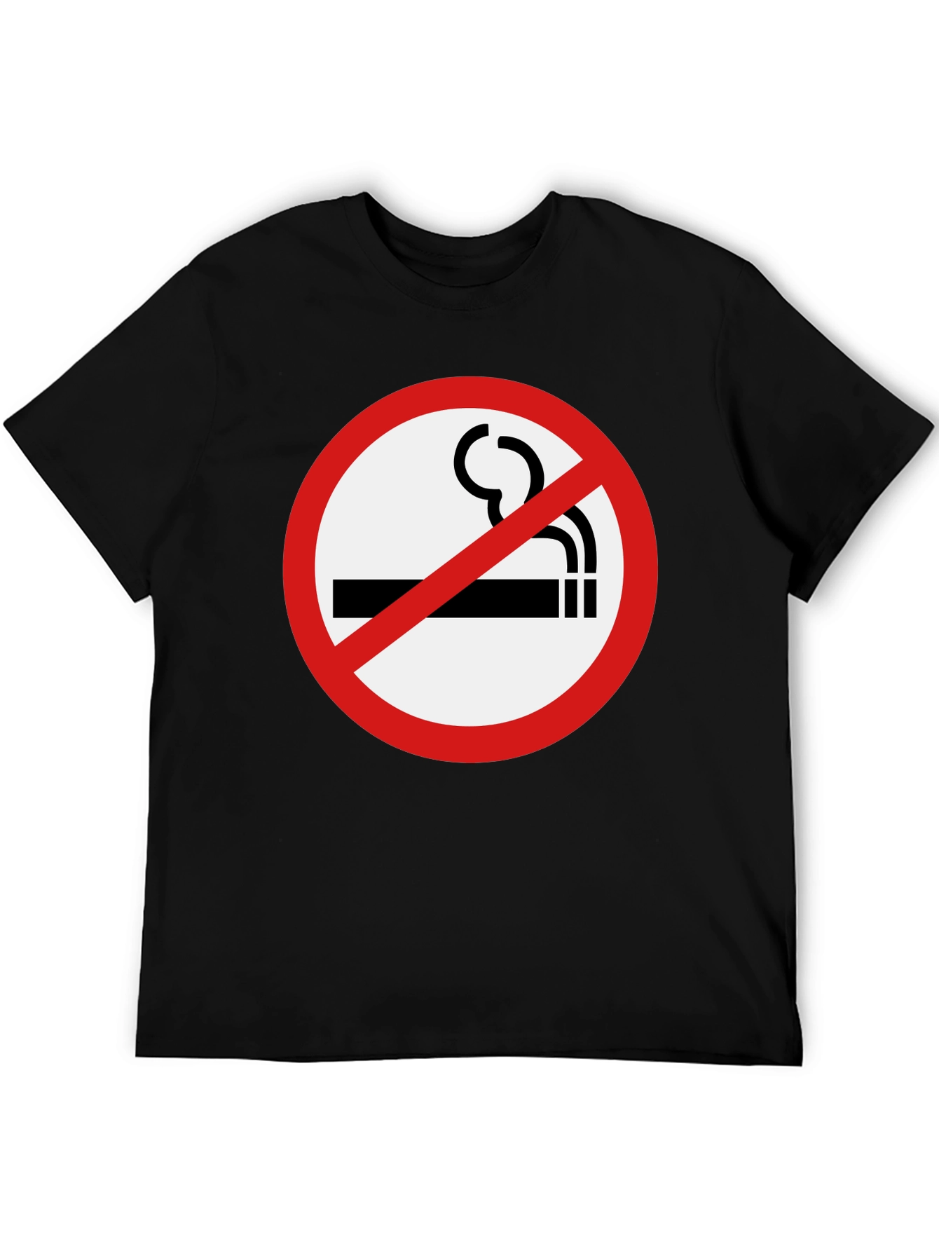 No Smoking Graphic Tee - Stylish Black T-Shirt