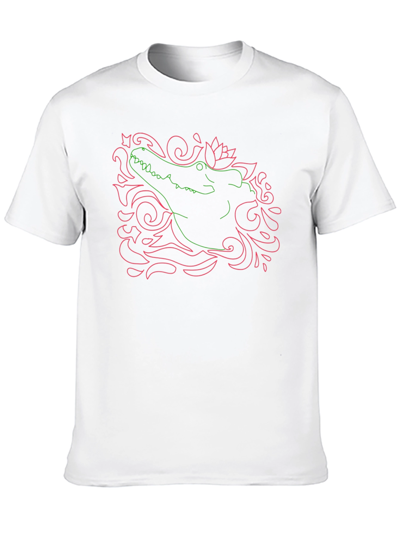 Unique Alligator Graphic Tee - Stylish Black T-Shirt
