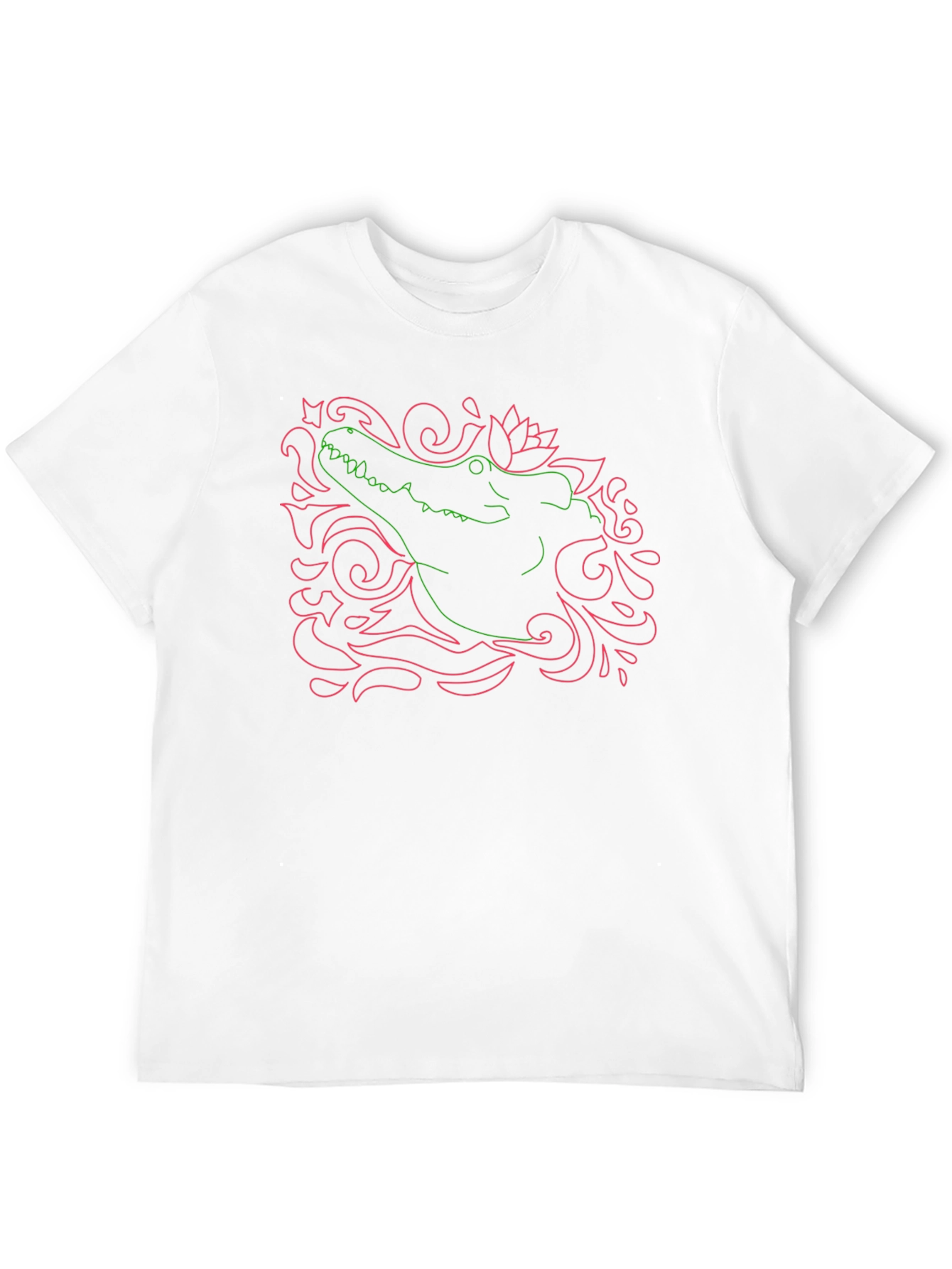 Unique Alligator Graphic Tee - Stylish Black T-Shirt