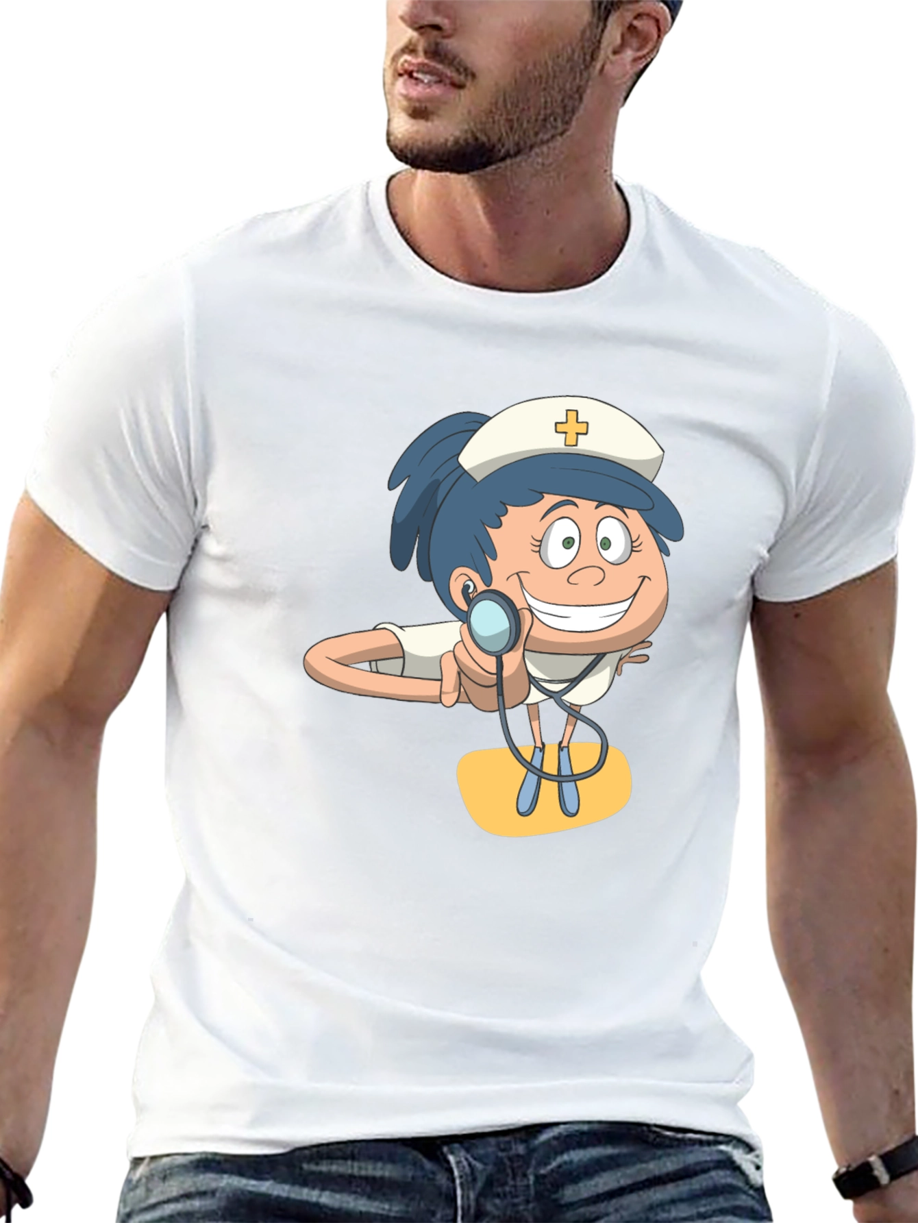 Cartoon Nurse Graphic Tee