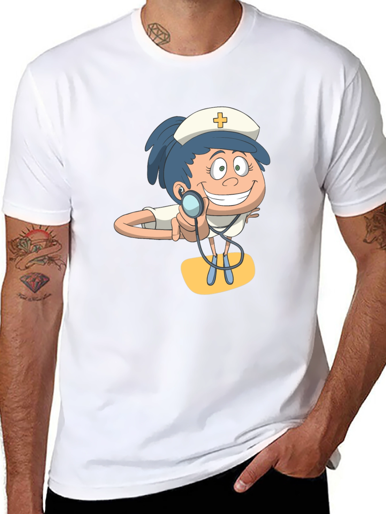 Cartoon Nurse Graphic Tee