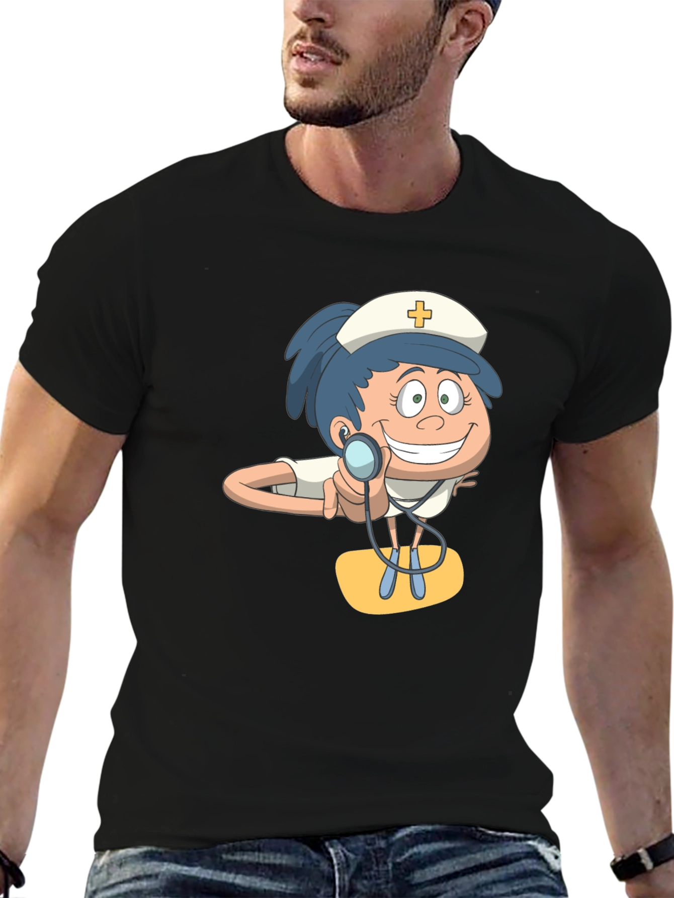 Cartoon Nurse Graphic Tee
