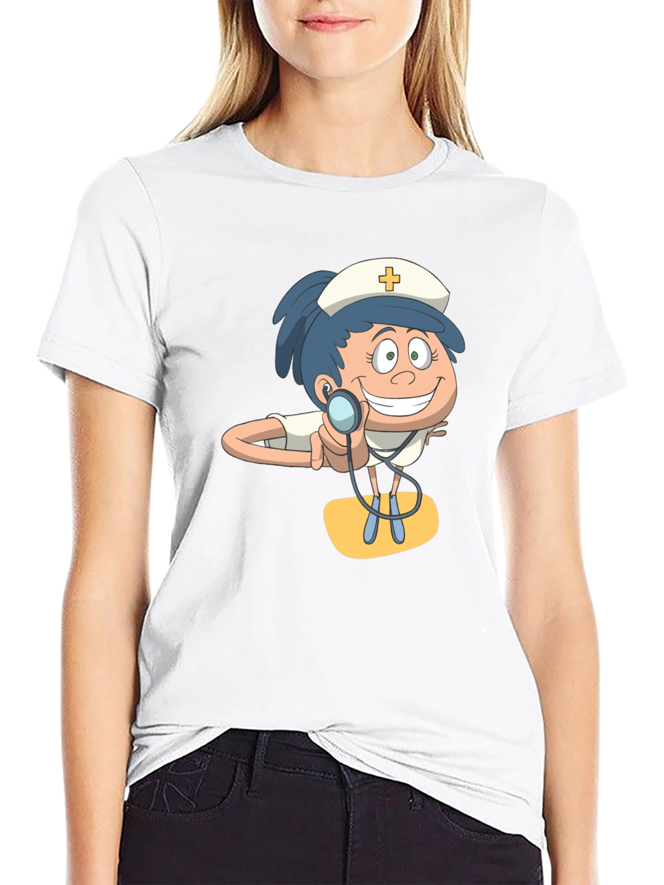 Cartoon Nurse Graphic Tee
