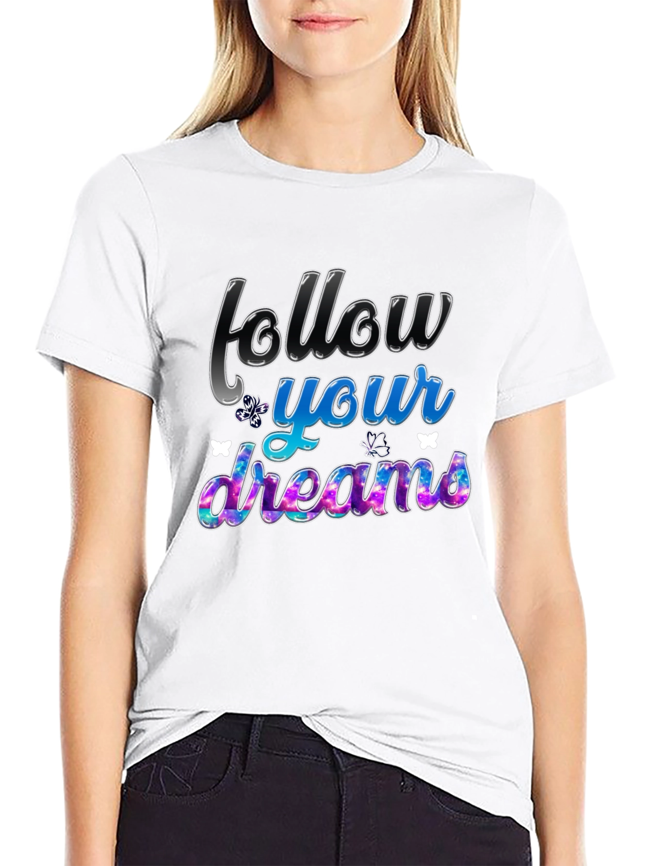 Follow Your Dreams Graphic Tee - Black