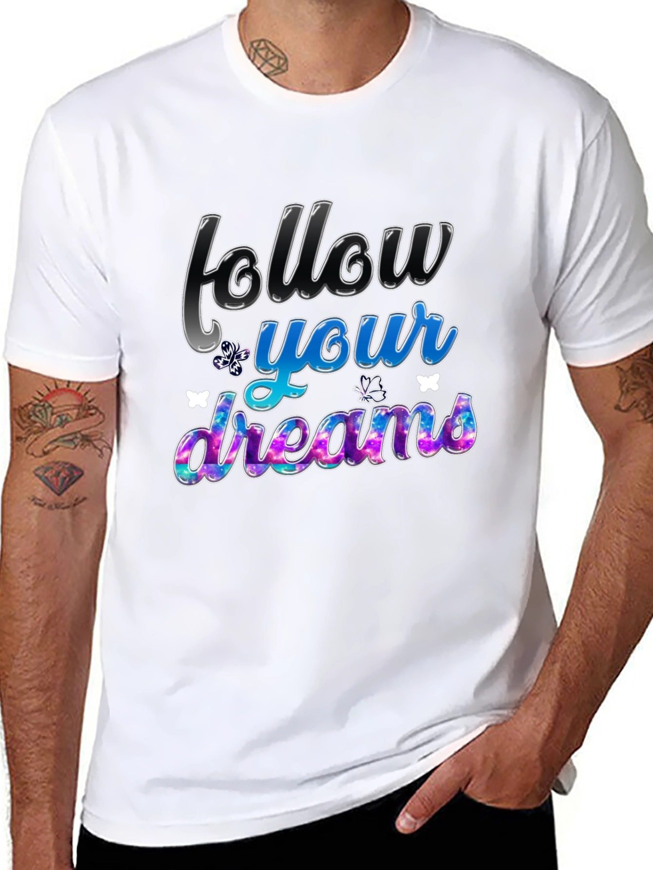 Follow Your Dreams Graphic Tee - Black