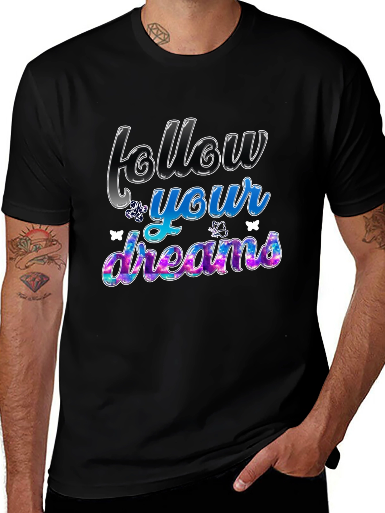 Follow Your Dreams Graphic Tee - Black