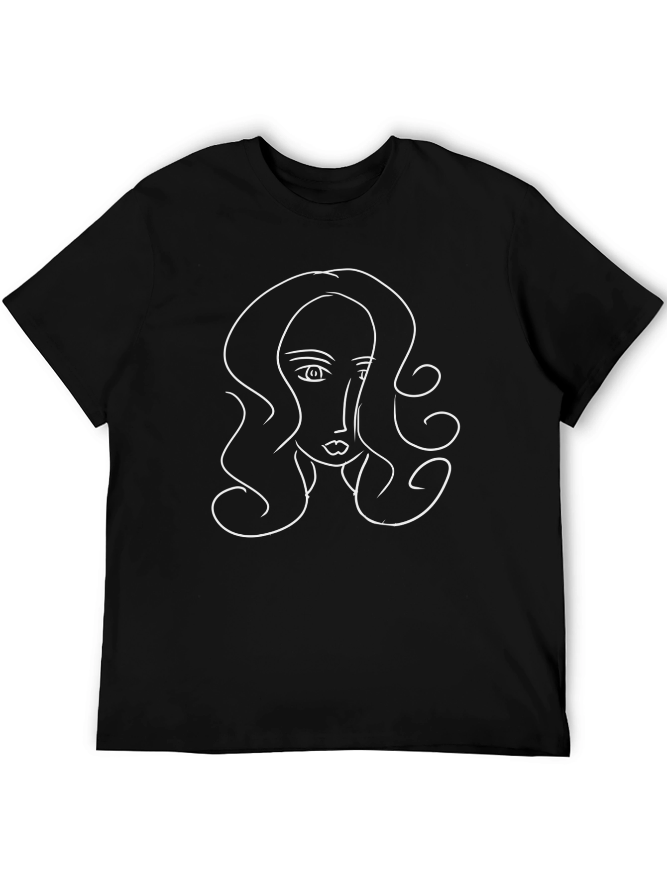 Abstract Woman Face Tee - Stylish Graphic T-Shirt