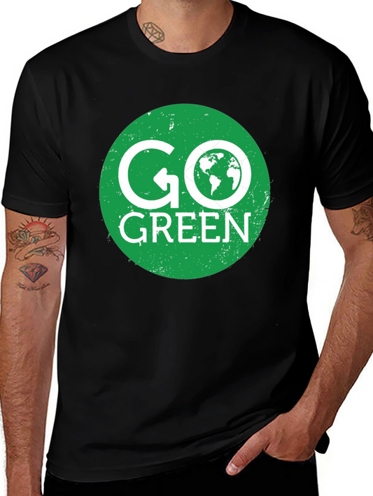 Go Green Earth Graphic Tee - Eco Friendly T-Shirt