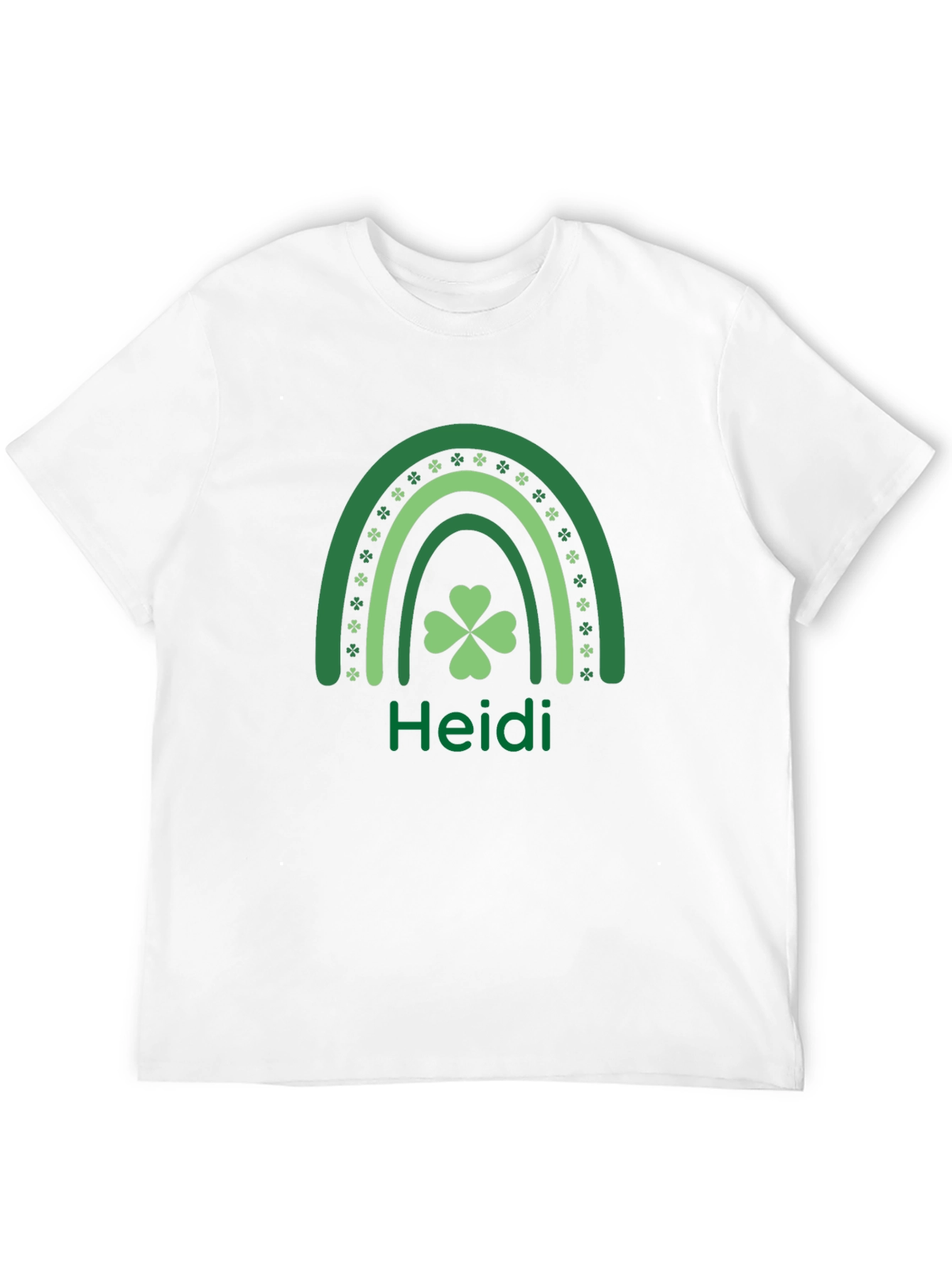 St. Patricks Day Heidi Rainbow Shamrock T-Shirt