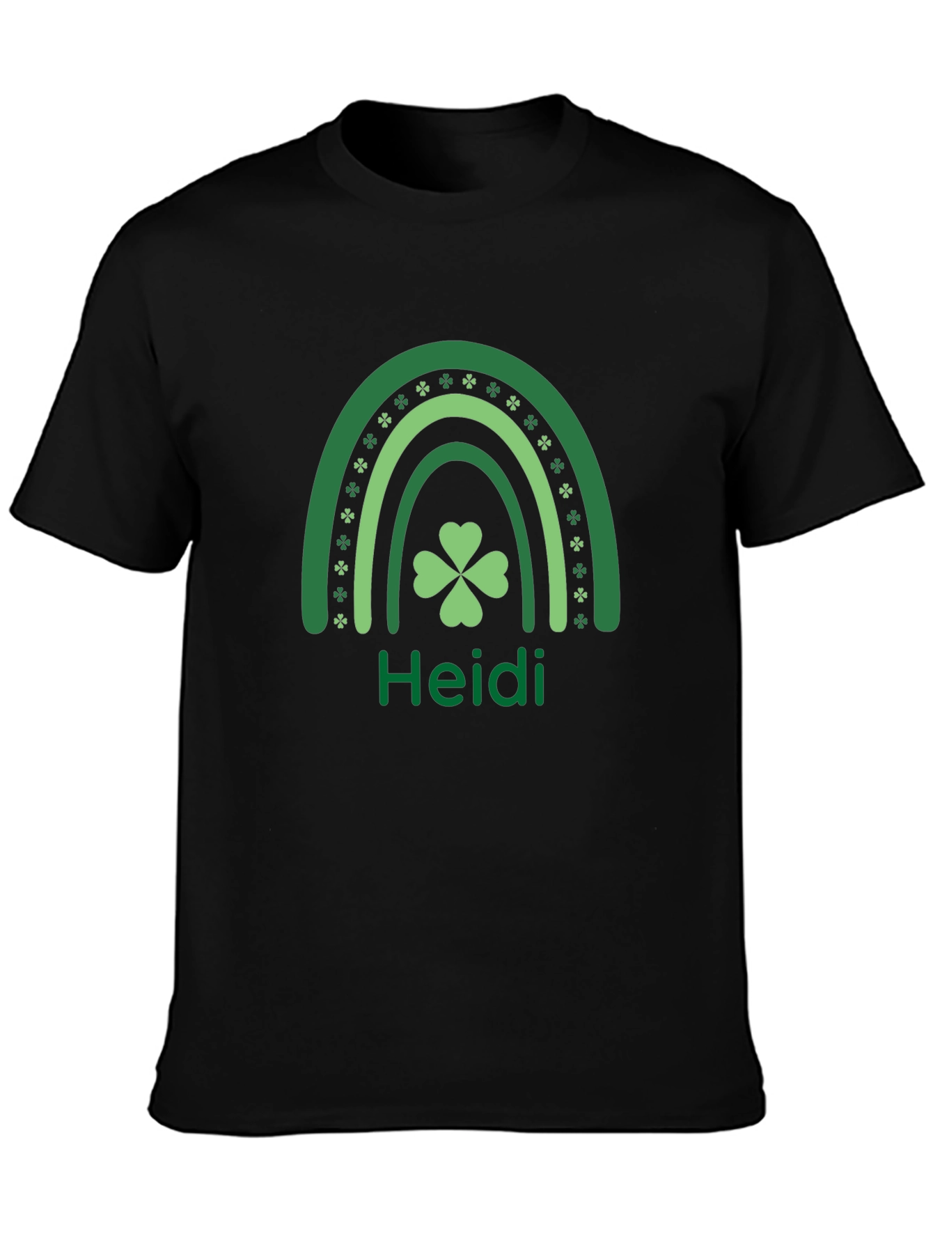 St. Patricks Day Heidi Rainbow Shamrock T-Shirt