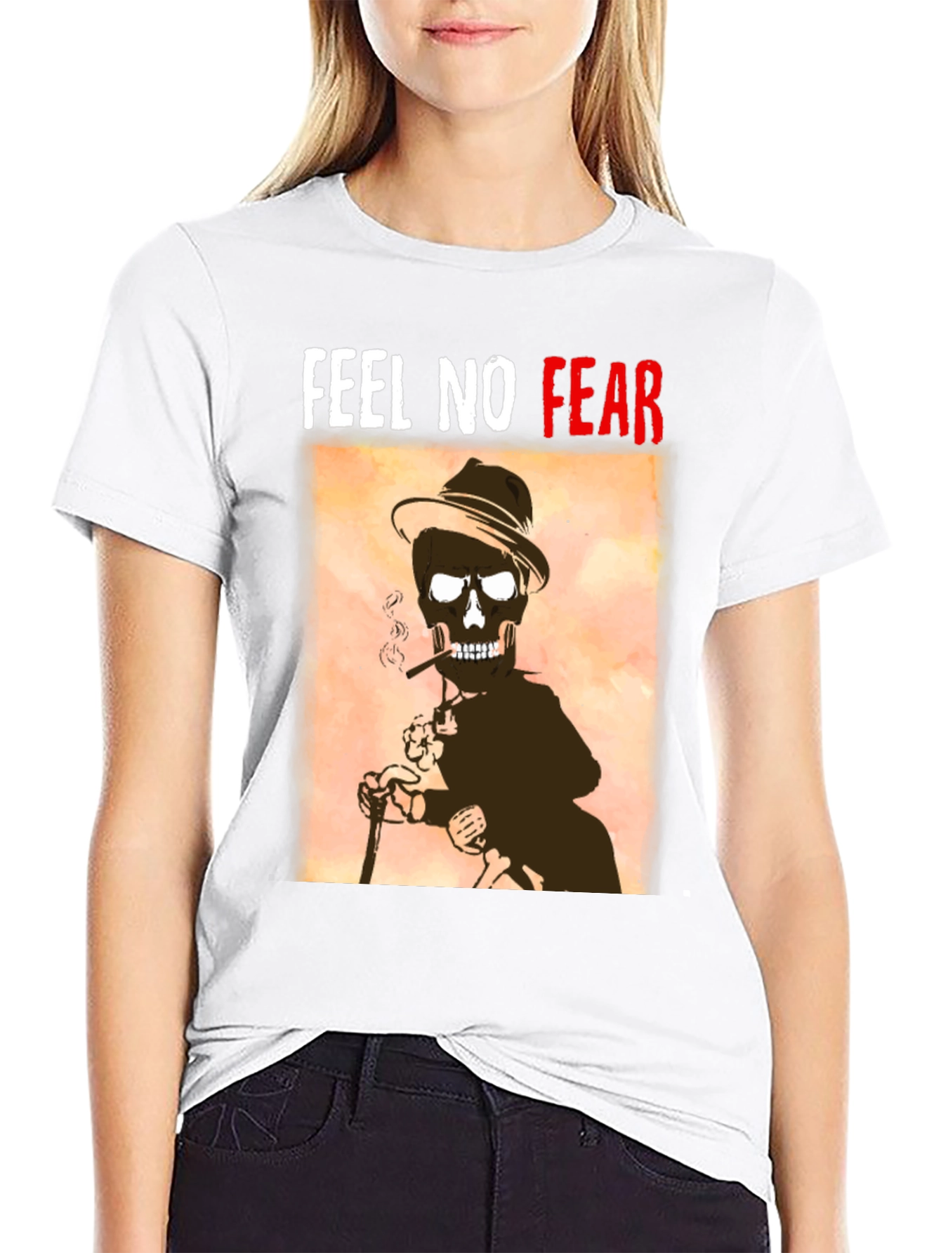 Feel No Fear Skull Graphic Tee