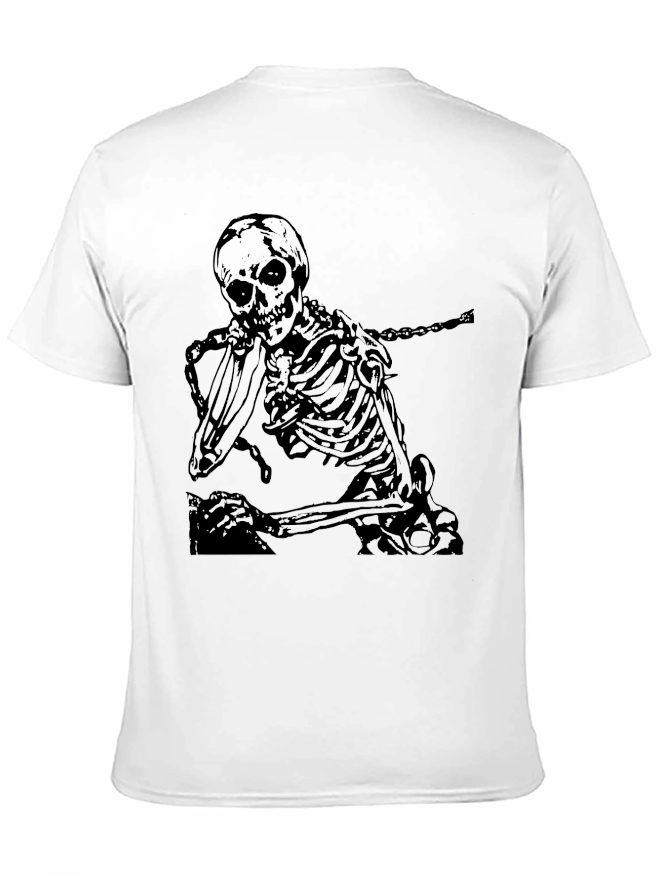 Skeleton Graphic Print Tee - Black