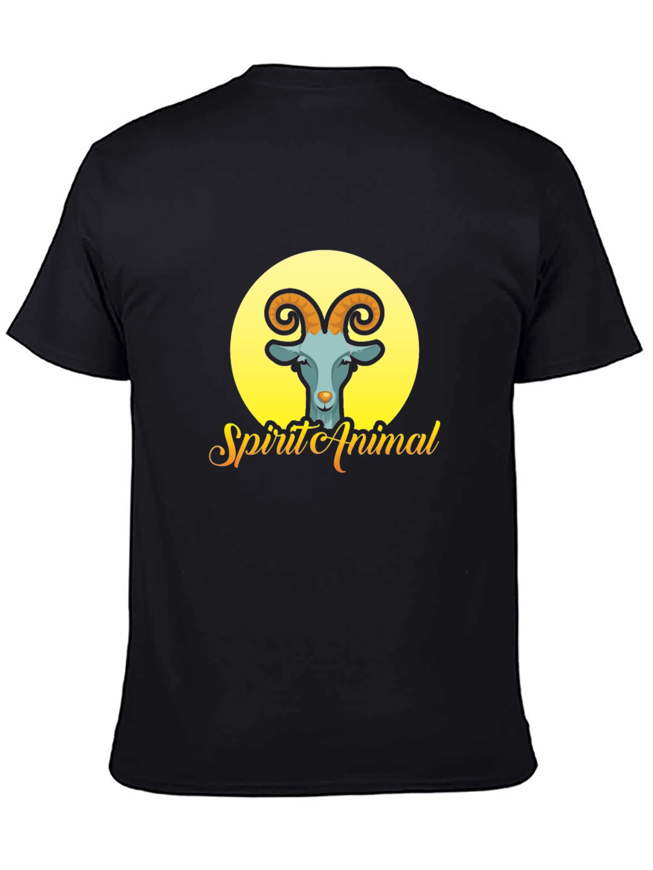 Spirit Animal Goat Graphic T-Shirt - Black