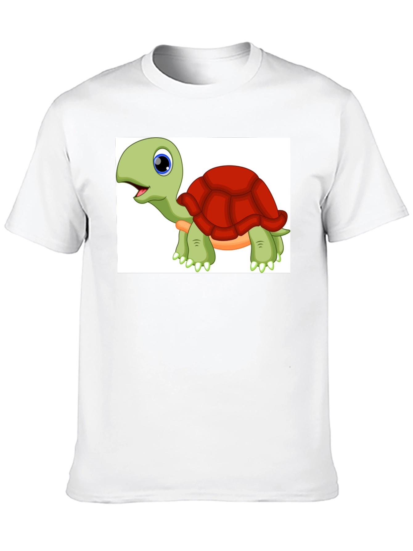 Cartoon Turtle Graphic Tee - Black