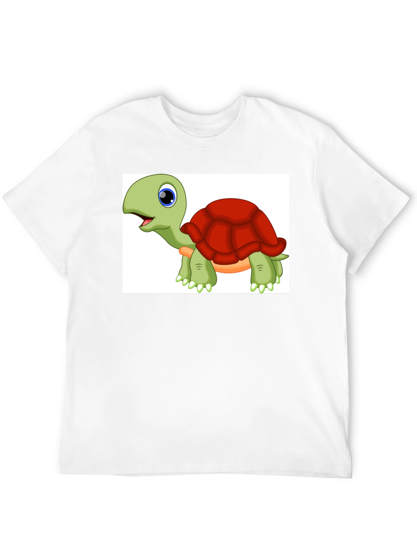 Cartoon Turtle Graphic Tee - Black