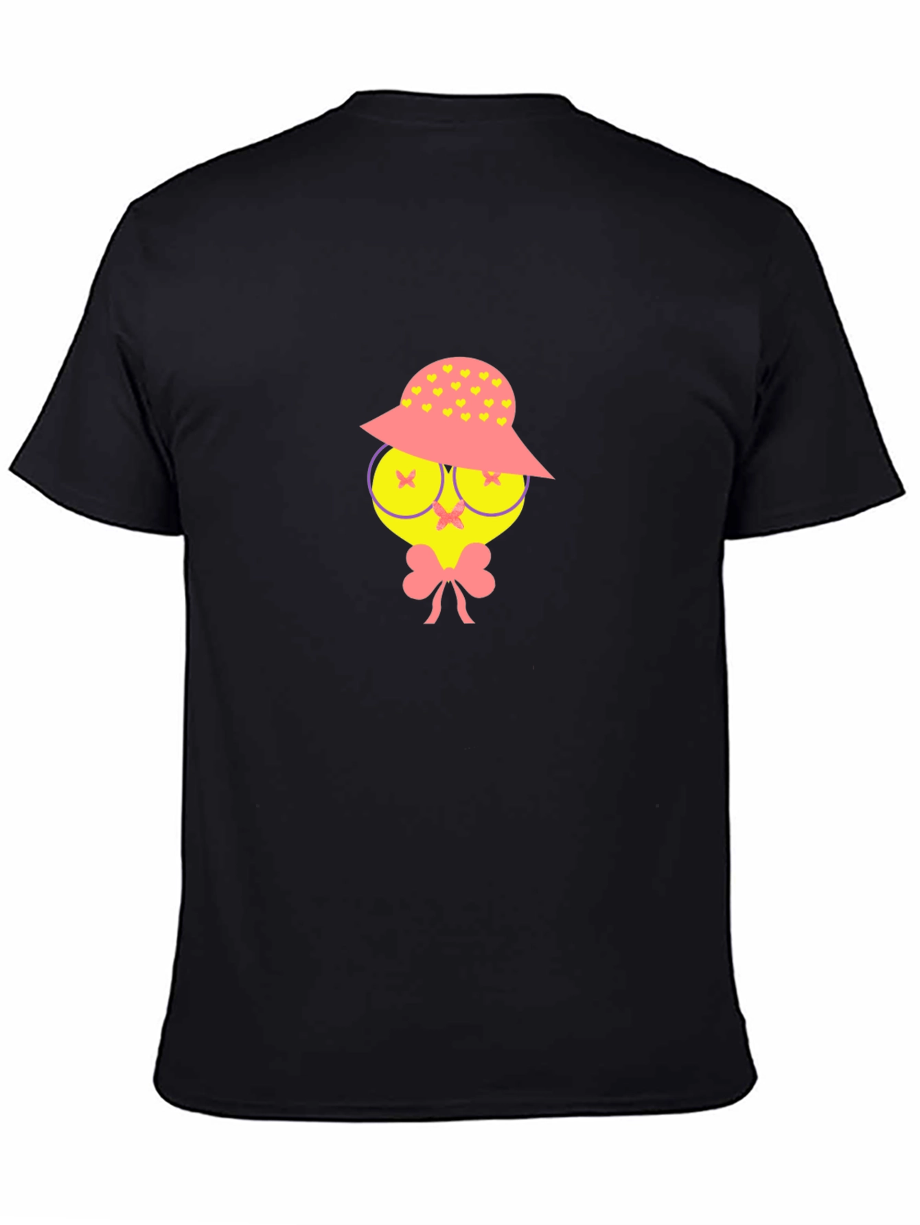 Funky Character Graphic Tee - Black Cotton Casual Wear