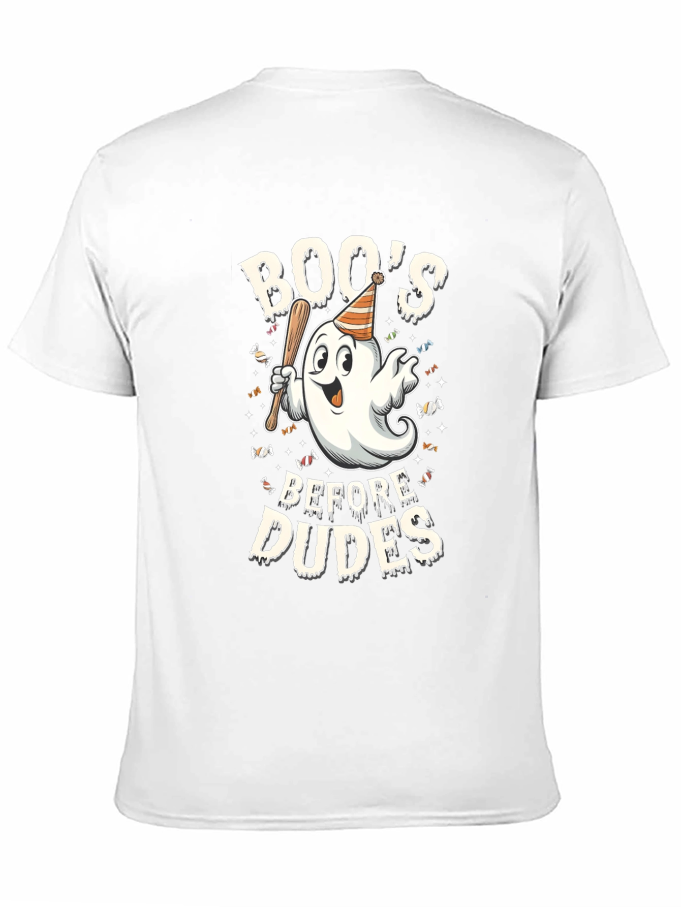 Boos Before Dudes Halloween Graphic T-Shirt