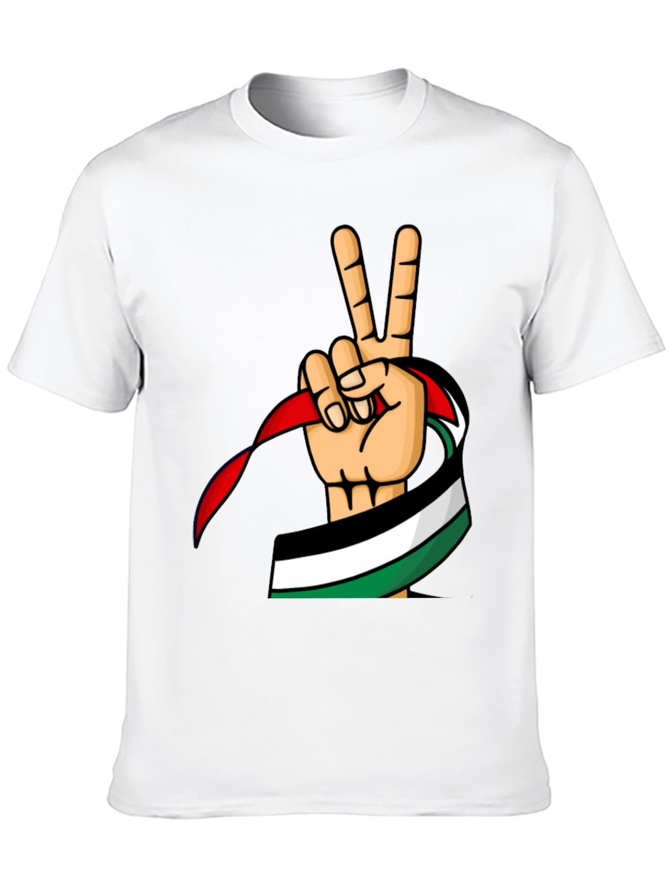 Palestine Peace Sign T-Shirt - Black