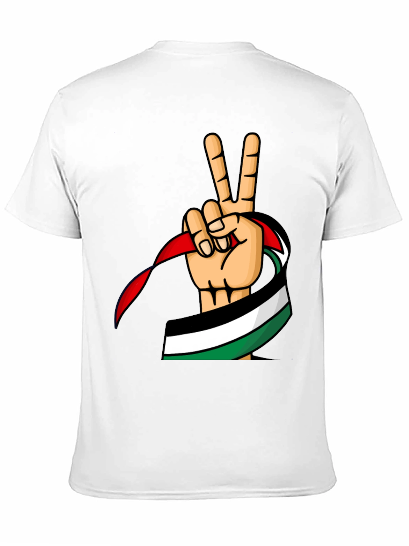 Palestine Peace Sign T-Shirt - Black