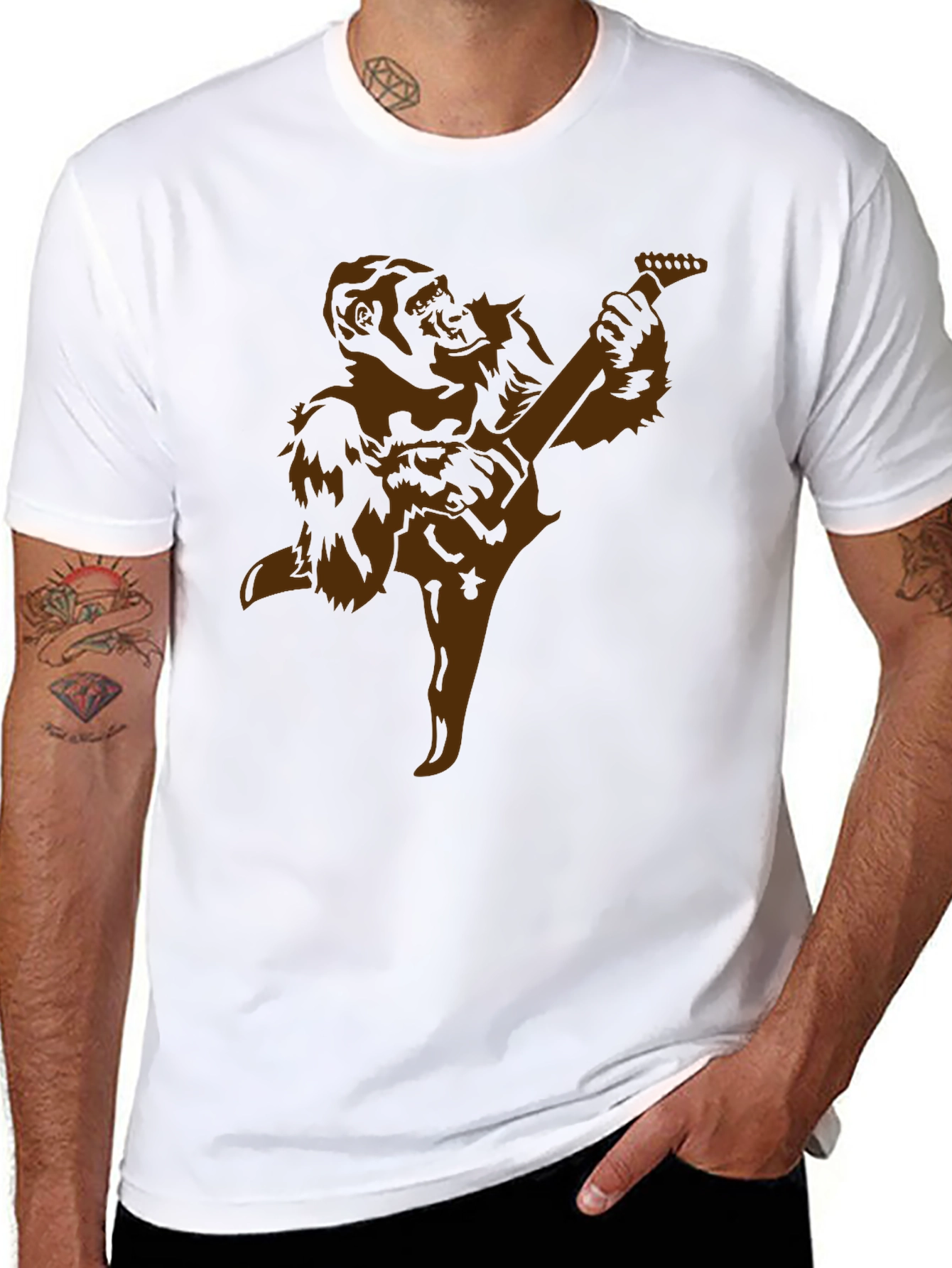 Gorilla Guitarist Graphic T-Shirt