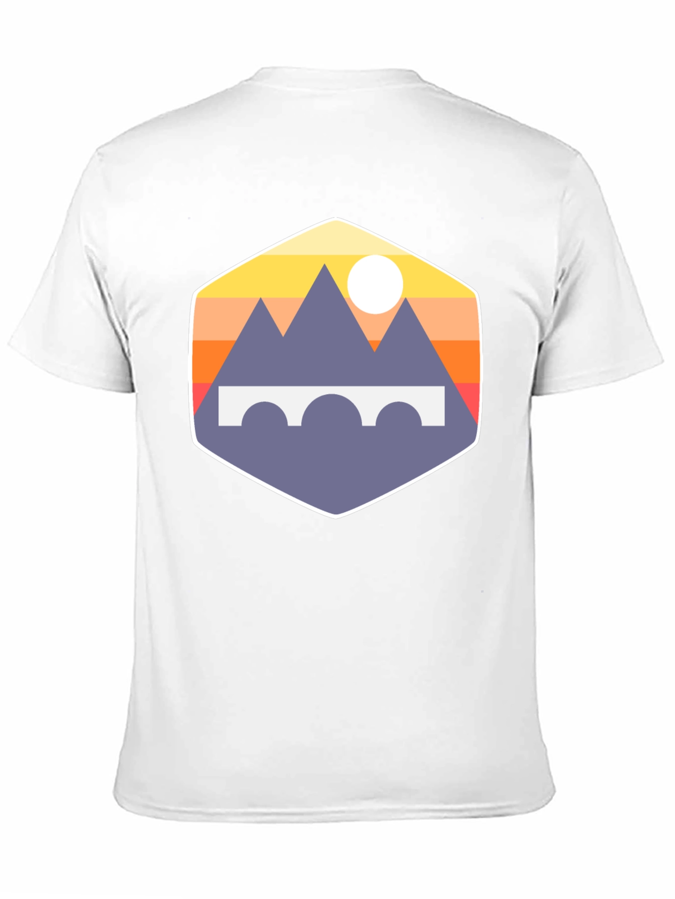 Mountains and Bridge Graphic Tee - Black