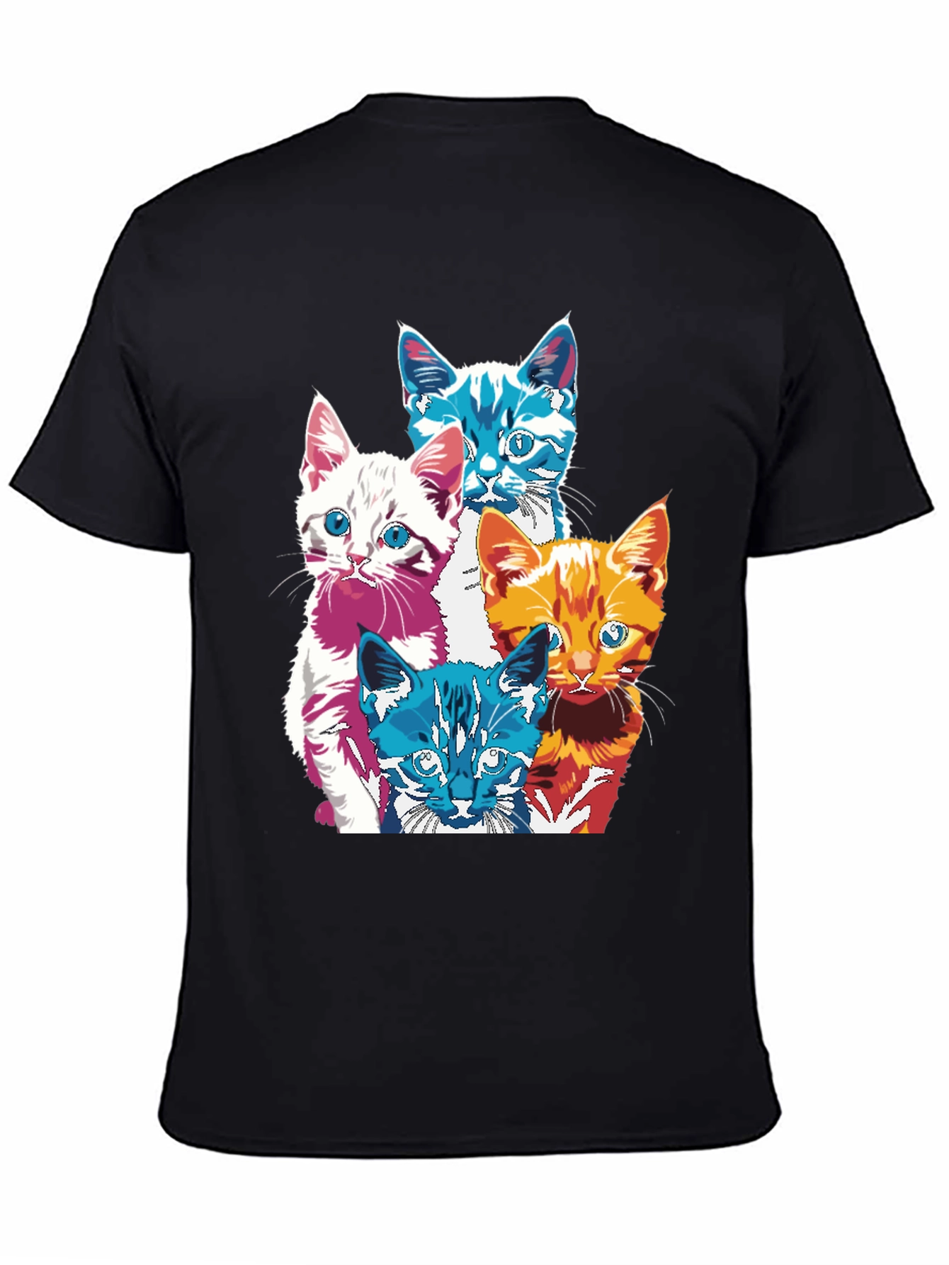 Pop Art Cats T-Shirt - Unique Graphic Tee