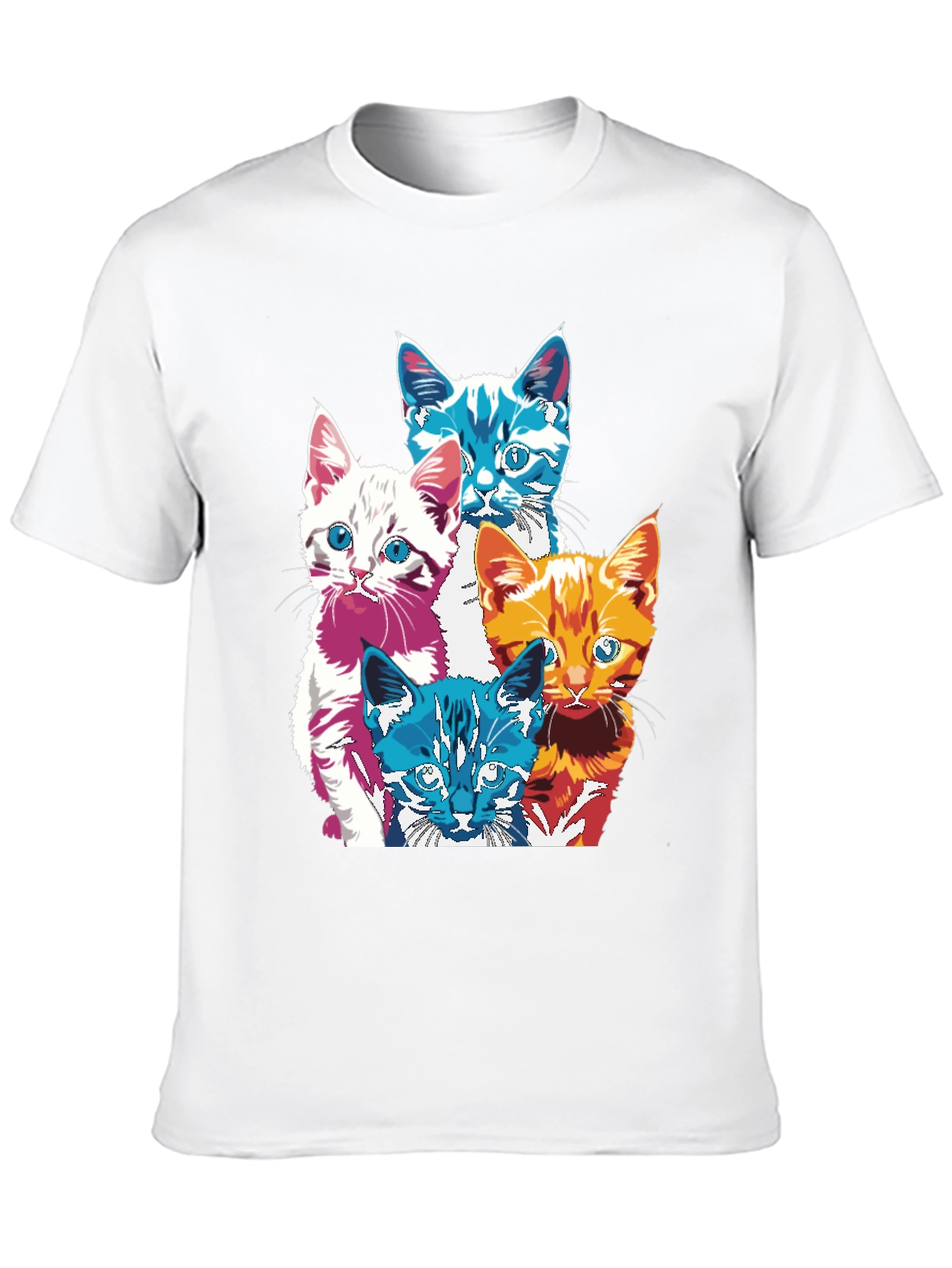 Pop Art Cats T-Shirt - Unique Graphic Tee